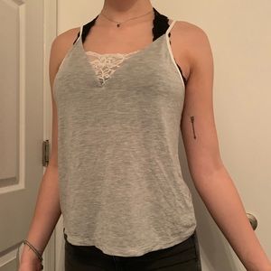 Grey loose tank top from GapBody